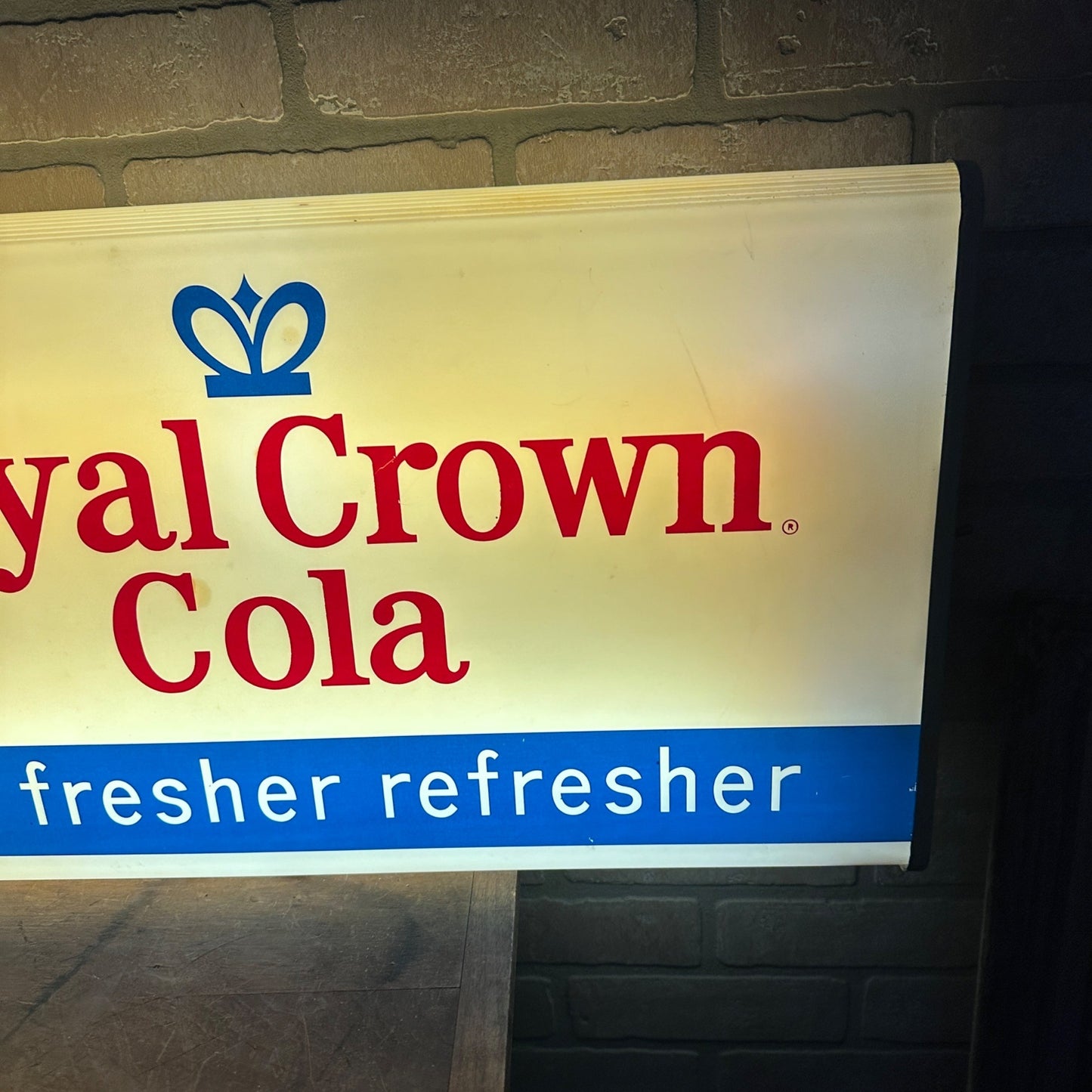 Vintage 1960s Royal Crown Cola RC Soda Lighted Advertising Clock Sign