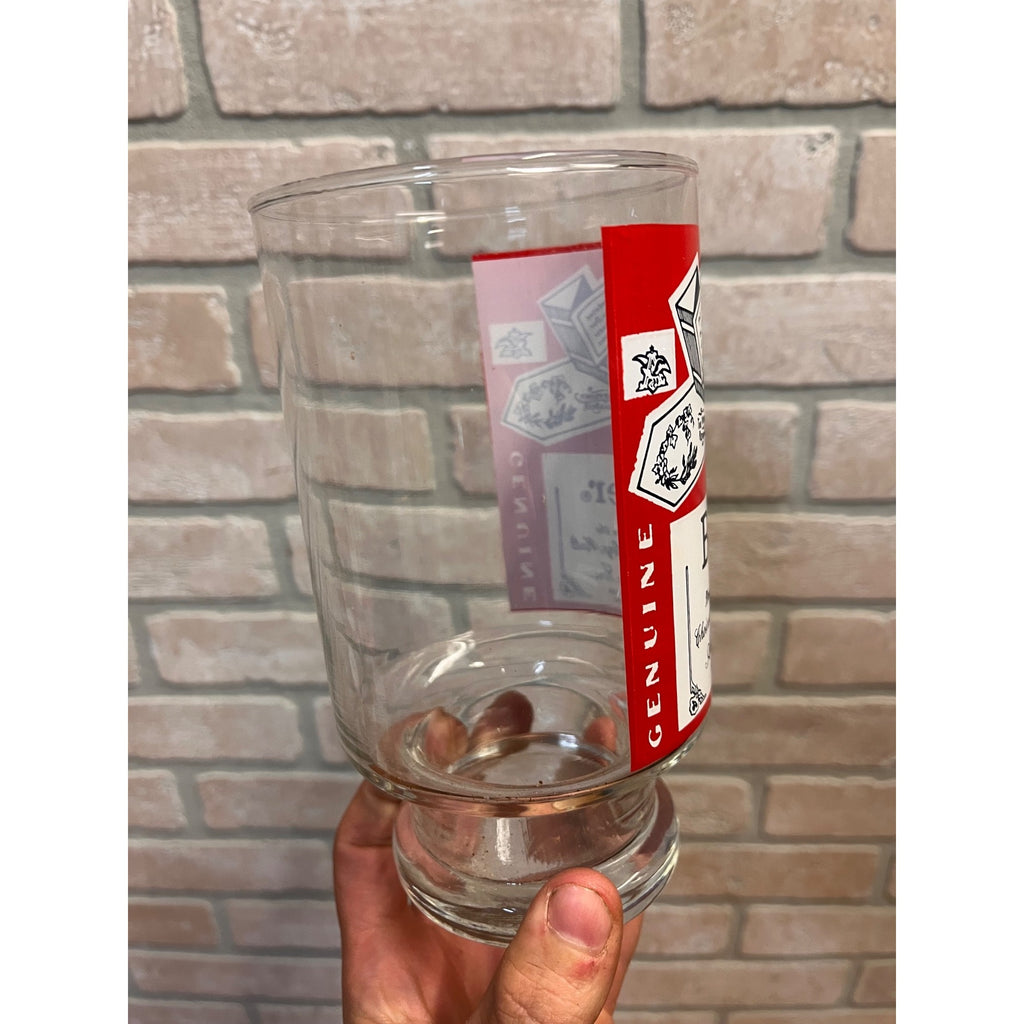 Vintage Large Budweiser Beer Pub Glass Barware 6-3/4" Tall Footed 32oz
