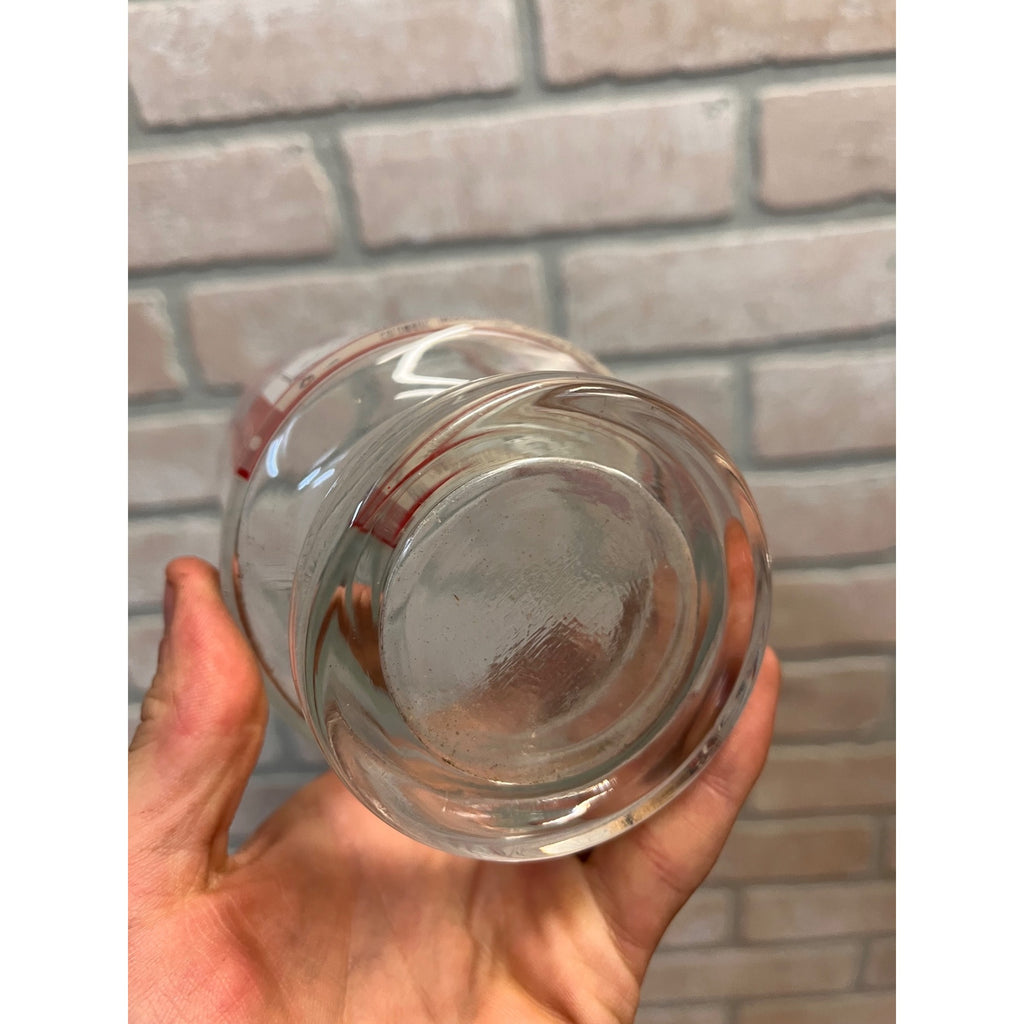 Vintage Large Budweiser Beer Pub Glass Barware 6-3/4" Tall Footed 32oz