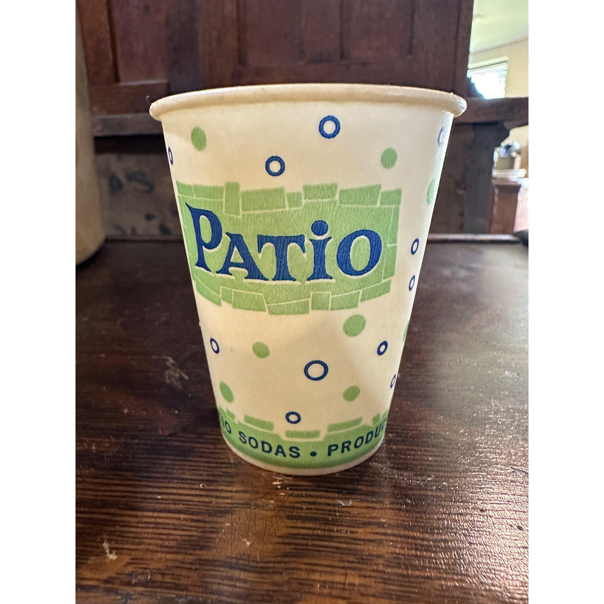 Scarce Patio Soda Pepsi Paper Sample Cup 3"  Wax Advertising