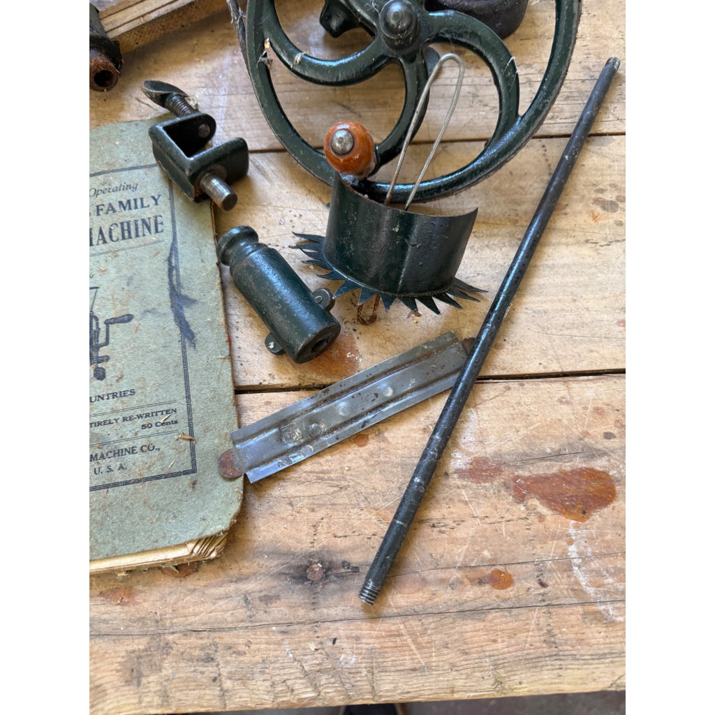 Gearhart 1914 Sock Making Machine-Cast Iron Tool W/ Manual & Parts