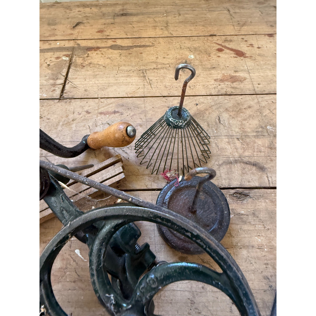Gearhart 1914 Sock Making Machine-Cast Iron Tool W/ Manual & Parts