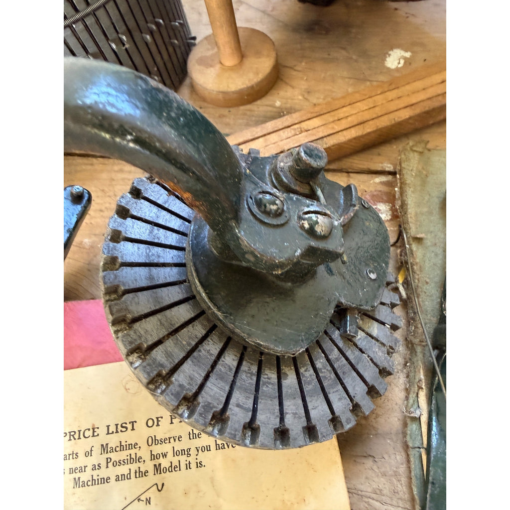 Gearhart 1914 Sock Making Machine-Cast Iron Tool W/ Manual & Parts