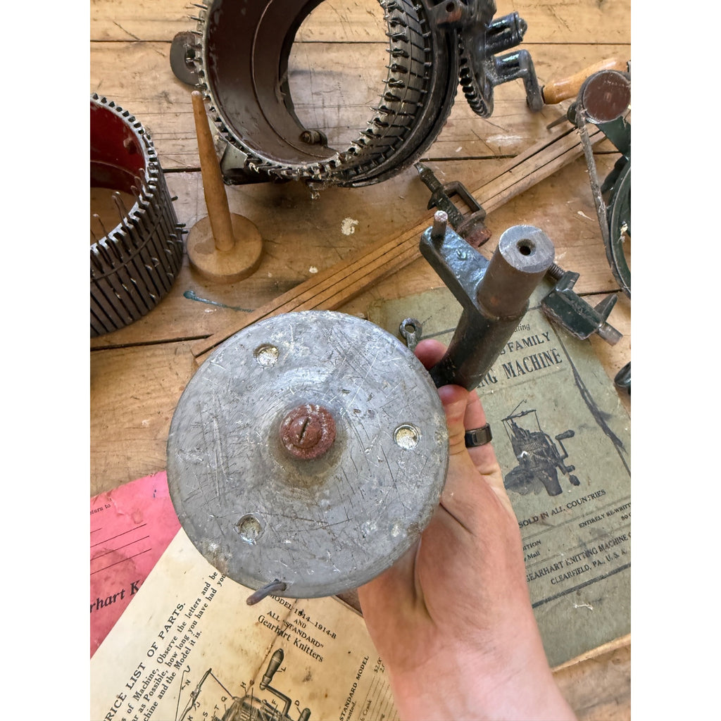Gearhart 1914 Sock Making Machine-Cast Iron Tool W/ Manual & Parts