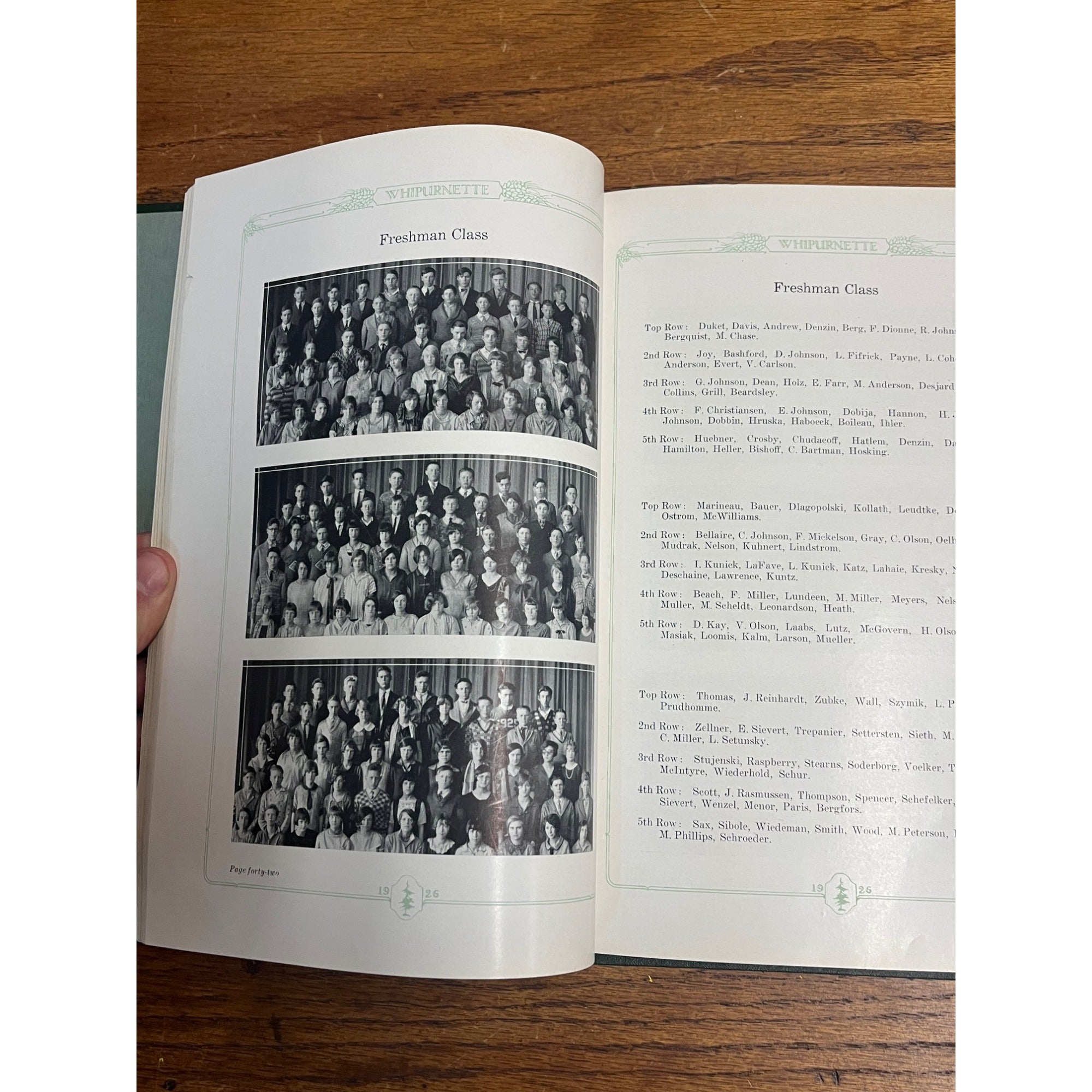 Vintage 1926 The Whipurnette Marinette High School Yearbook Wisconsin