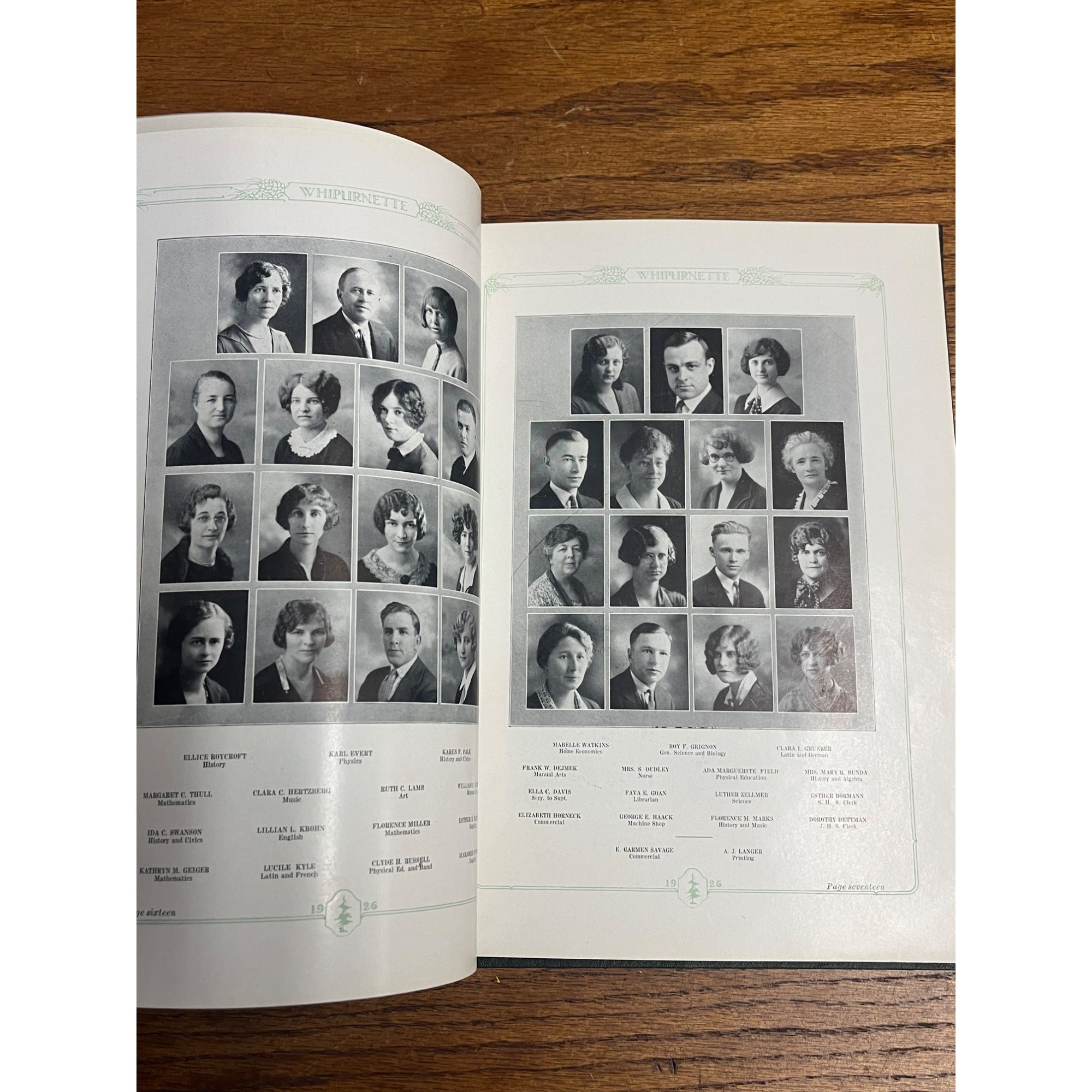 Vintage 1926 The Whipurnette Marinette High School Yearbook Wisconsin