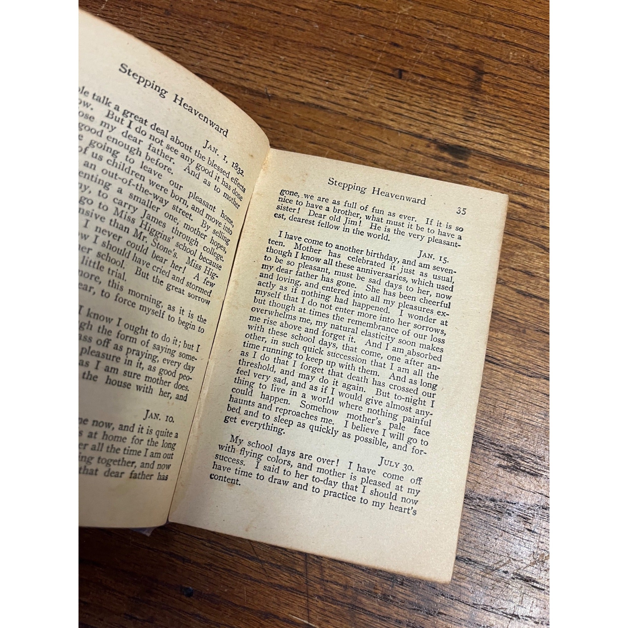 Vintage Stepping Heavenward By Mrs. E. Prentiss Hardcover Book Philadelphia Henry Artemus Company