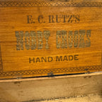 RARE Vintage Early 1900s E.C. Rutz Nobby Crooks Wooden Cigar Box Ripon Wisconsin