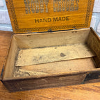 RARE Vintage Early 1900s E.C. Rutz Nobby Crooks Wooden Cigar Box Ripon Wisconsin