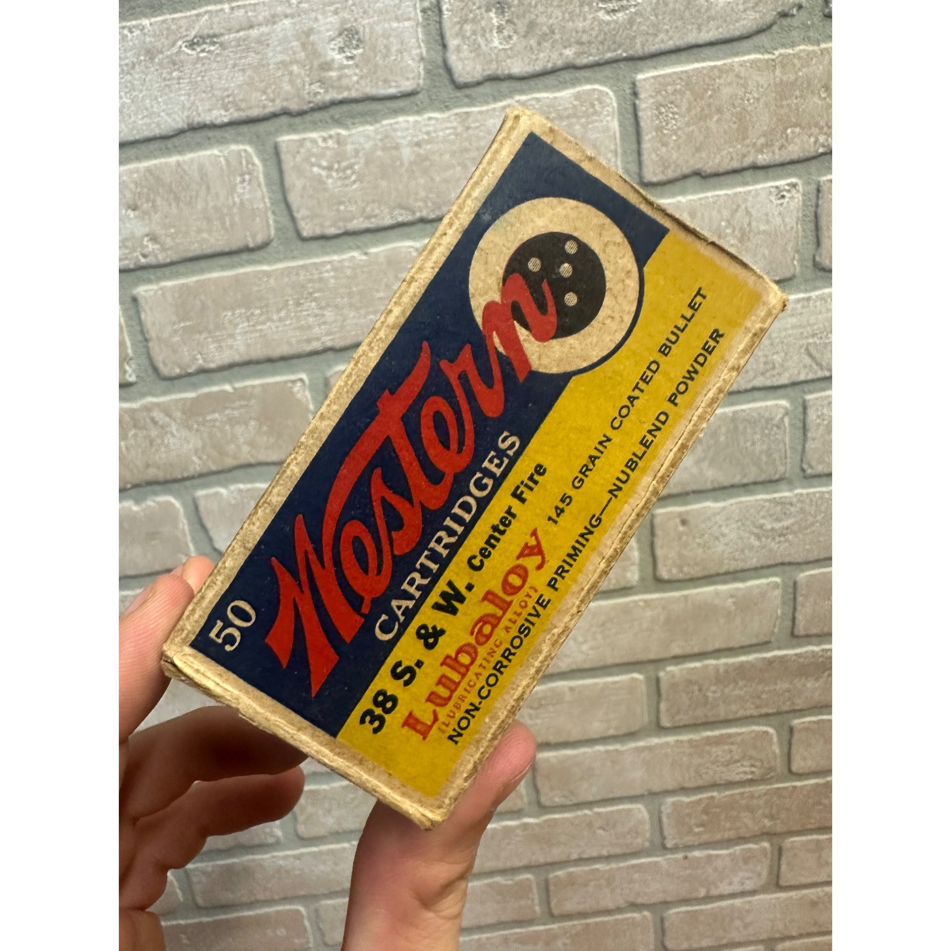 Western Cartiges 38 S. & W. Center Fire 145 Grain Coated Bullet EMPTY BOX
