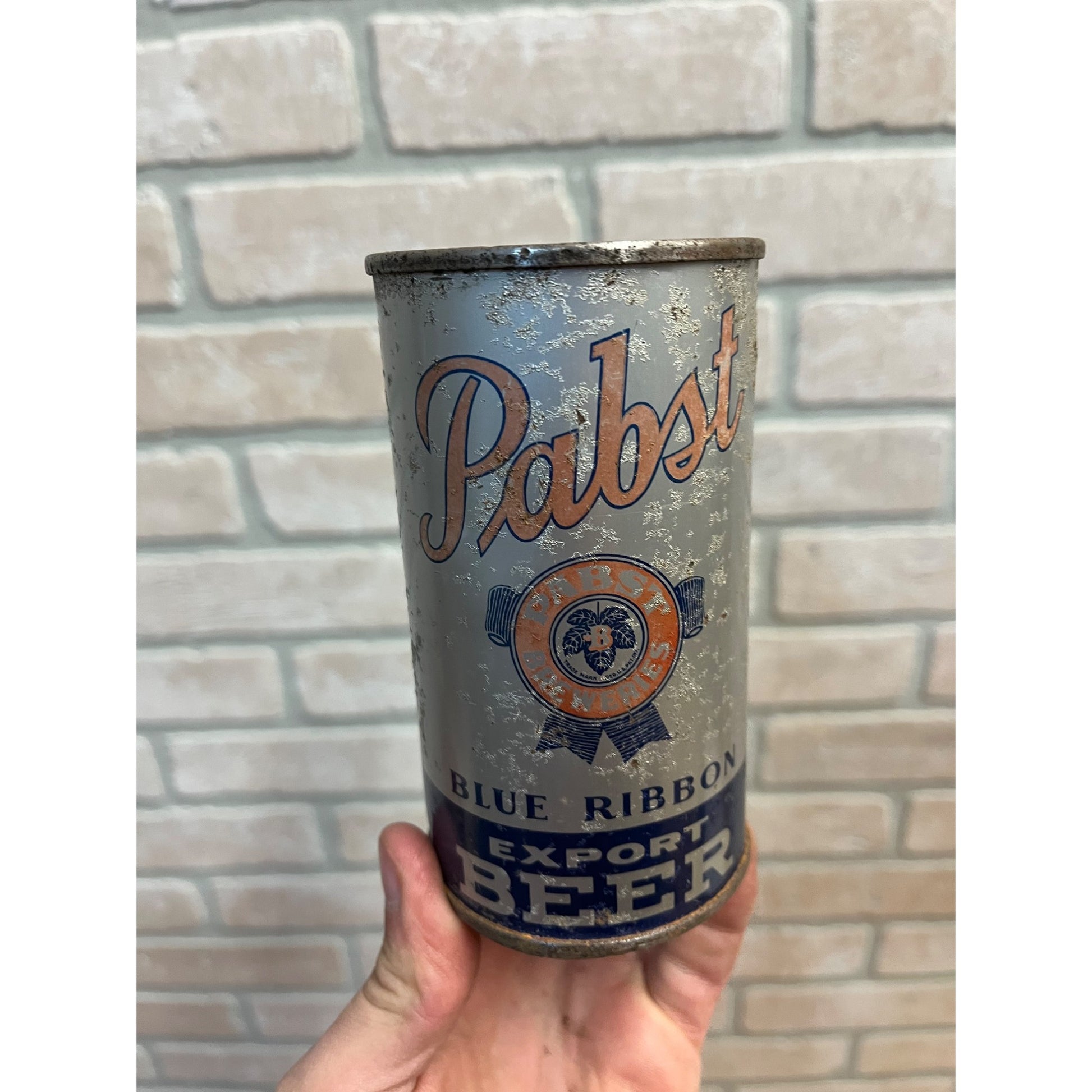 Pabst Blue Ribbon Export Beer 12 Oz Tapa Can Directional Flat Top OI Instruction