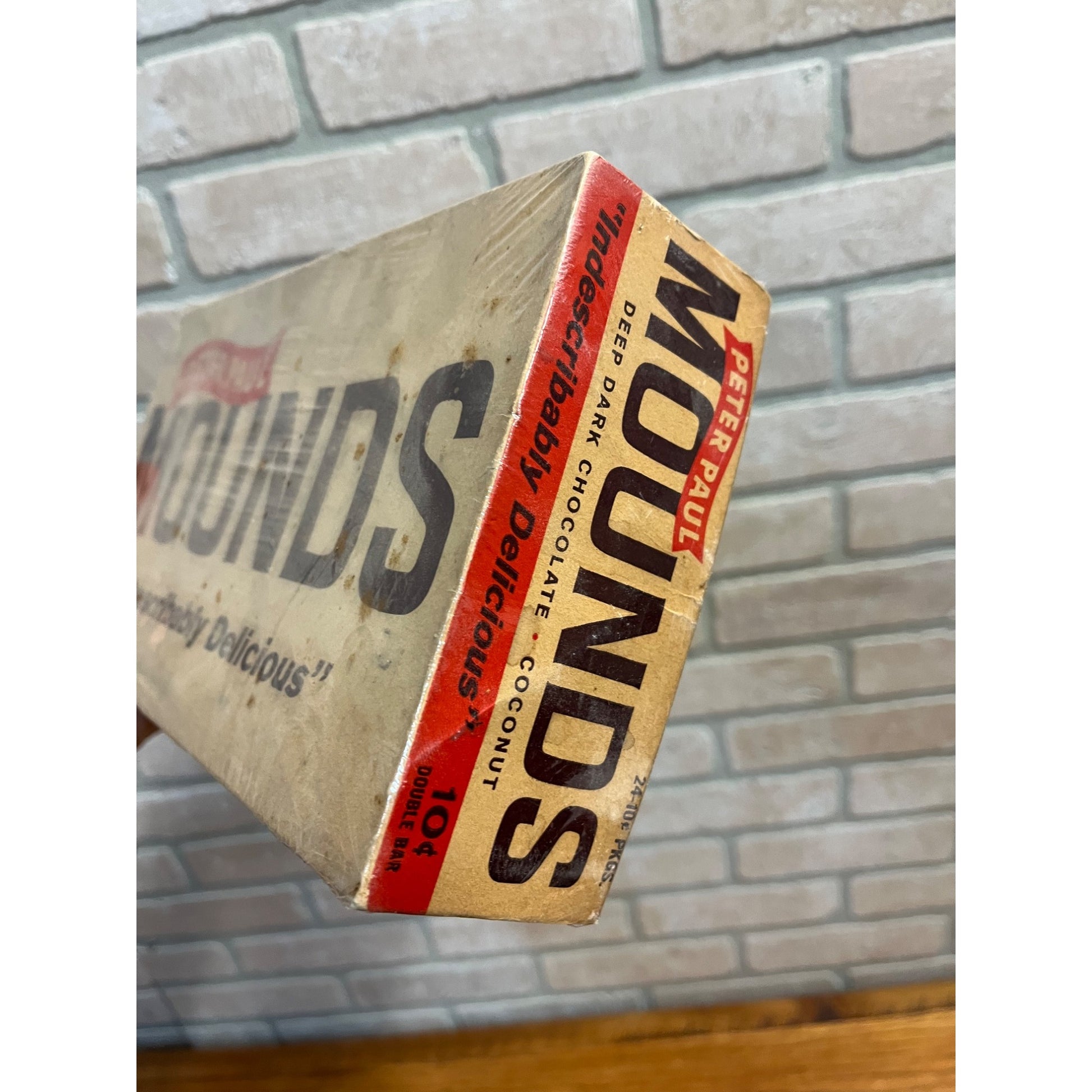 Vintage 1950s Peter Paul Mounds Candy Bar Store Display Box Advertising