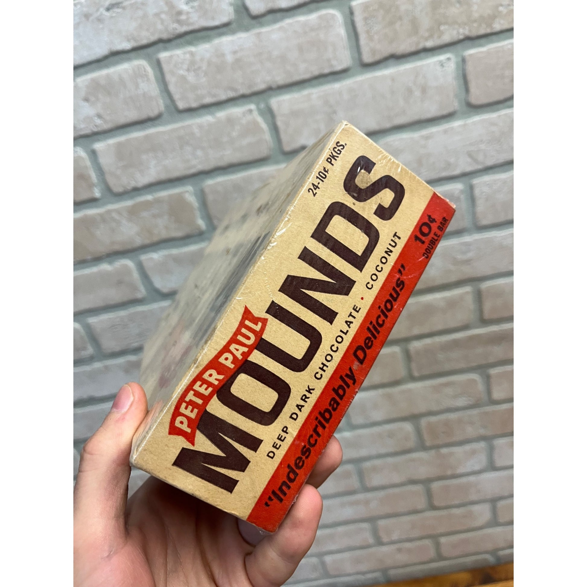 Vintage 1950s Peter Paul Mounds Candy Bar Store Display Box Advertising