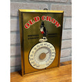 Vintage Original Old Crow Kentucky Whiskey Tin Thermometer Sign 13"x9"