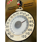 Vintage Original Old Crow Kentucky Whiskey Tin Thermometer Sign 13"x9"