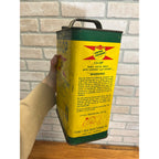 Vintage Co-Op Dairy Cattle Spray Gallon Advertising Tin Can Farm Animal Vet