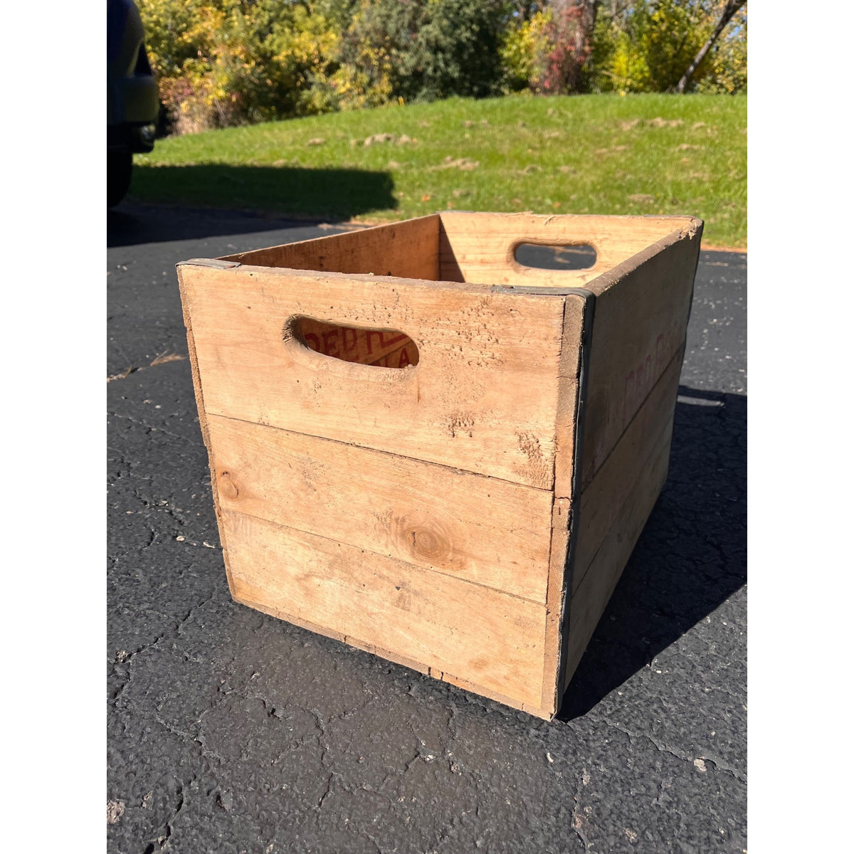 RARE Vintage Red Rock Cola Soda Bottle Crate Shawano Wis Wisconsin WI Wooden