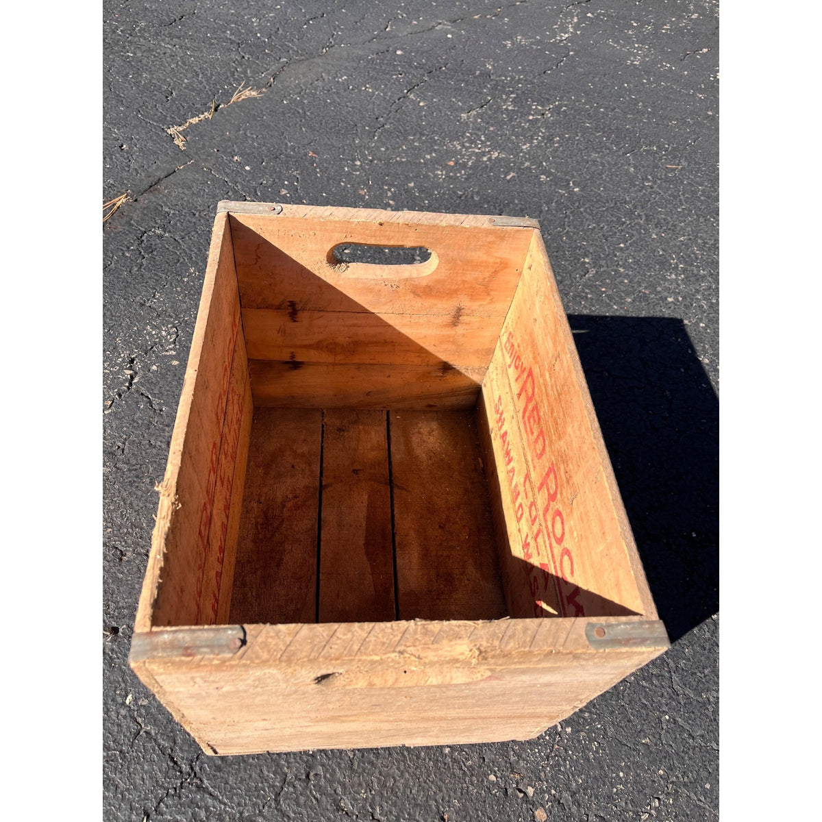 RARE Vintage Red Rock Cola Soda Bottle Crate Shawano Wis Wisconsin WI Wooden