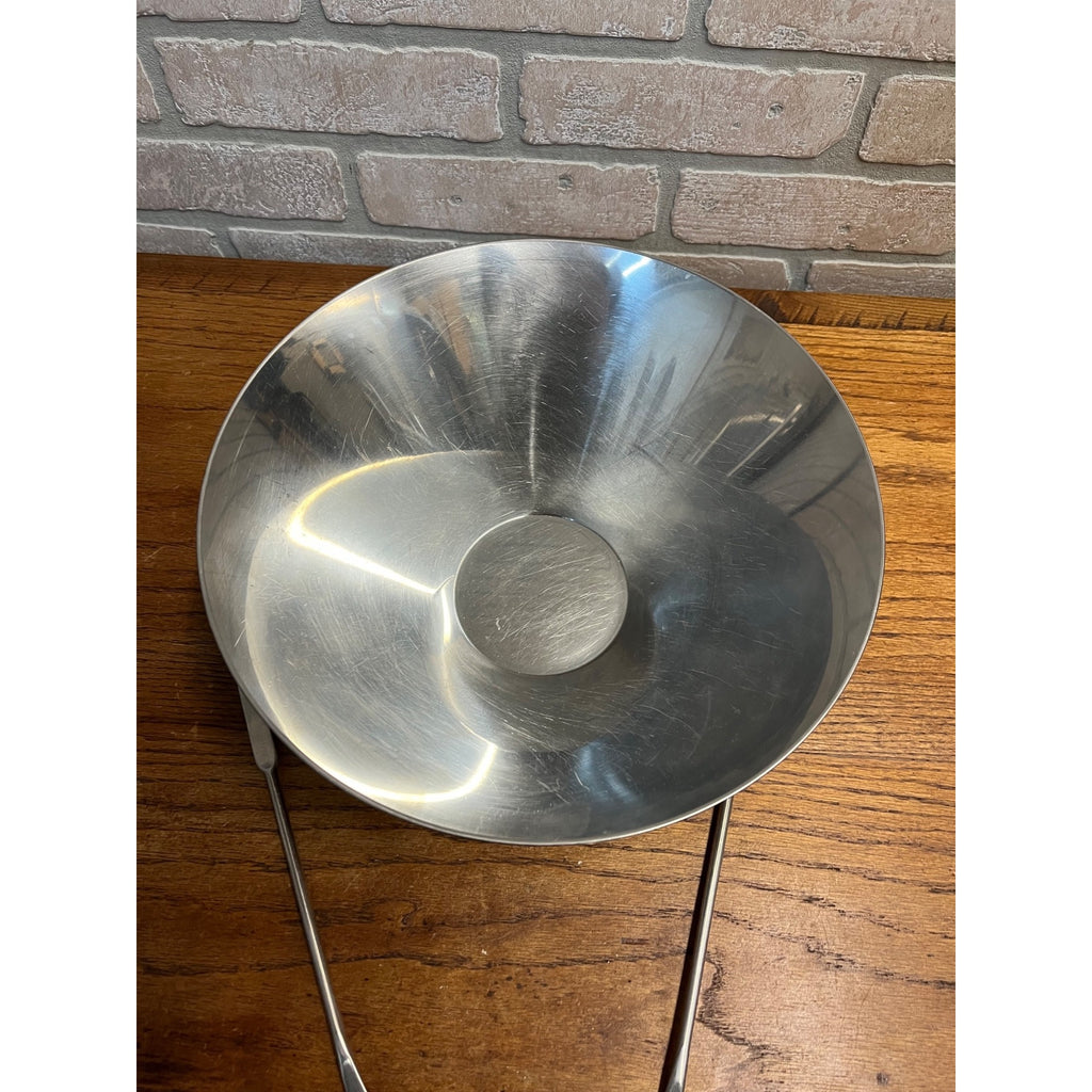 Vintage 1960s MCM Gabis Stainless Steel Salad Bowl & Serving Utensils Swedish
