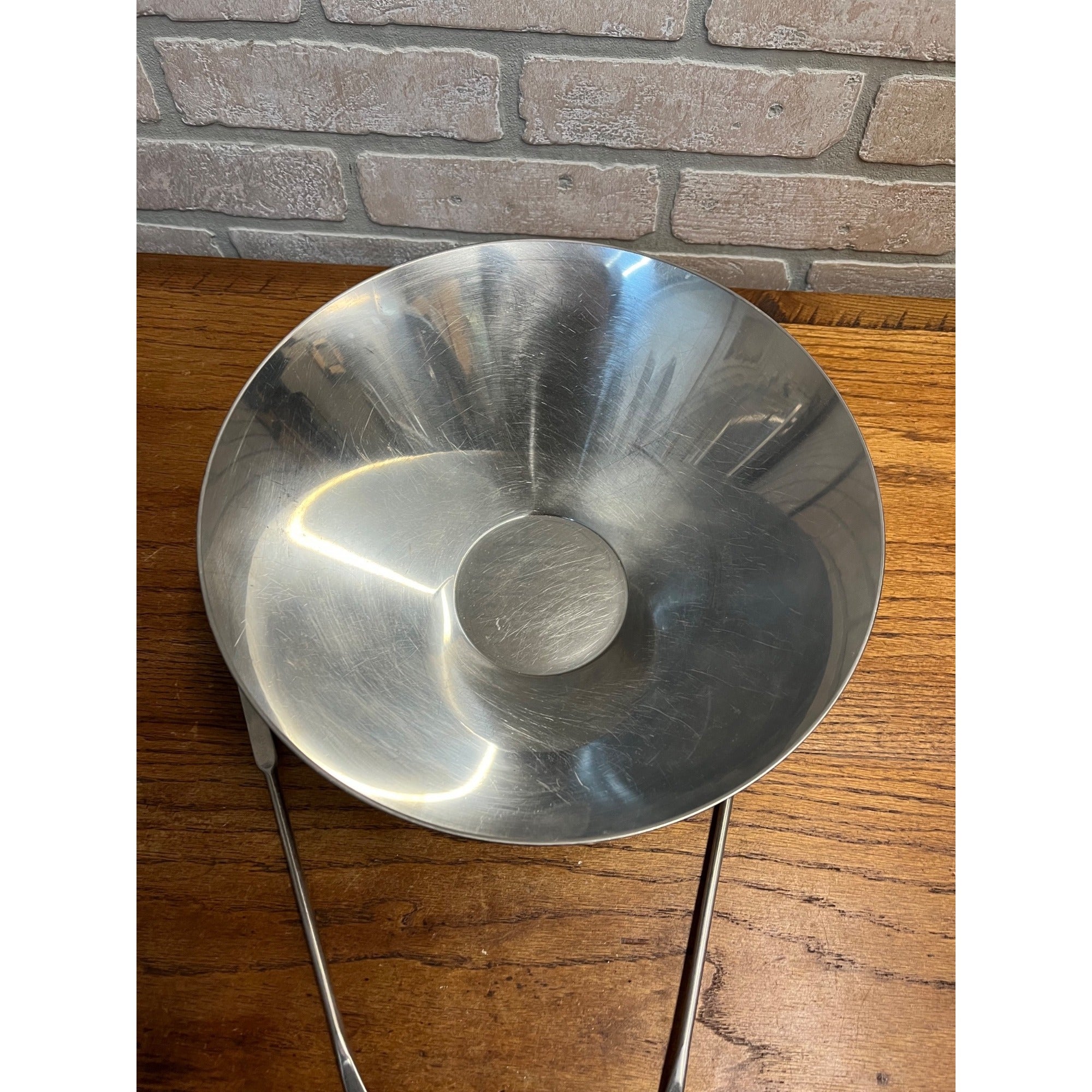 Vintage 1960s MCM Gabis Stainless Steel Salad Bowl & Serving Utensils Swedish