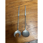 Vintage 1960s MCM Gabis Stainless Steel Salad Bowl & Serving Utensils Swedish