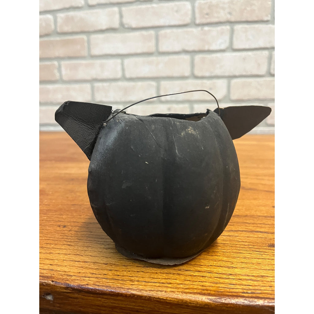 Antique Original Halloween German Black Cat Lantern 4.5"