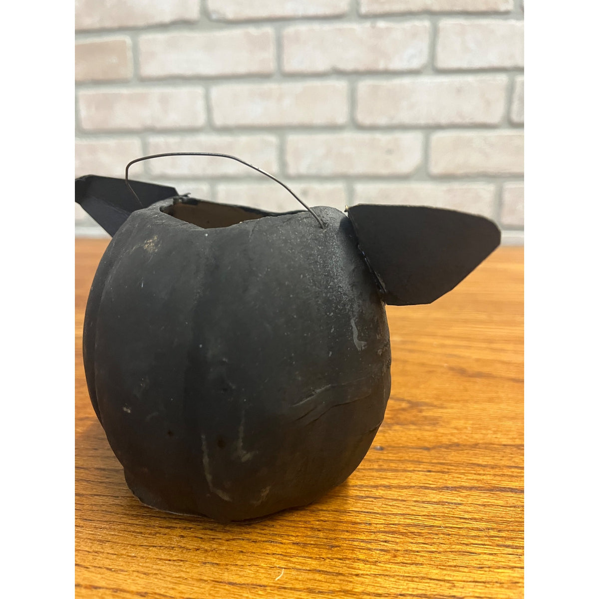 Antique Original Halloween German Black Cat Lantern 4.5"
