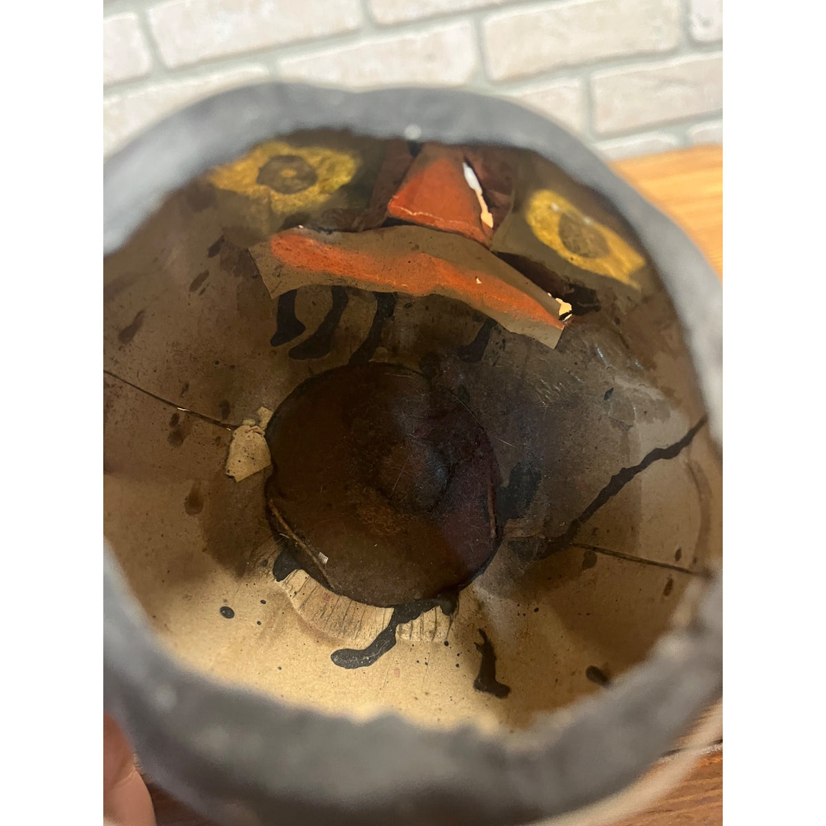 Antique Original Halloween German Black Cat Lantern 4.5"