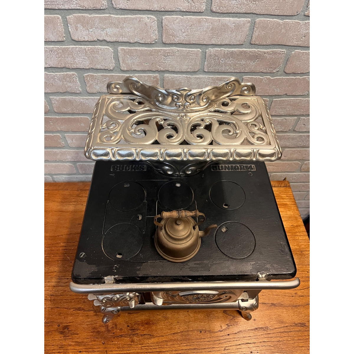 Antique Original 1880s Bucks Stove Range Junior 4 Child's Toy Salesmans Sample