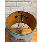 Vintage 1950s Rooster Weathervane Farm Theme Child's Lamp w/ Paper Shade