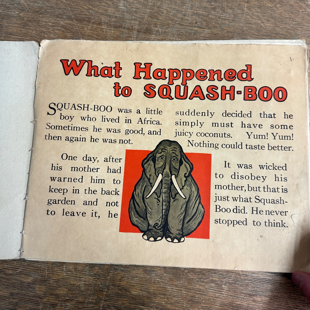 Rare 1922 What Happened to Squash-Boo Whitman Little Boy Children's Book