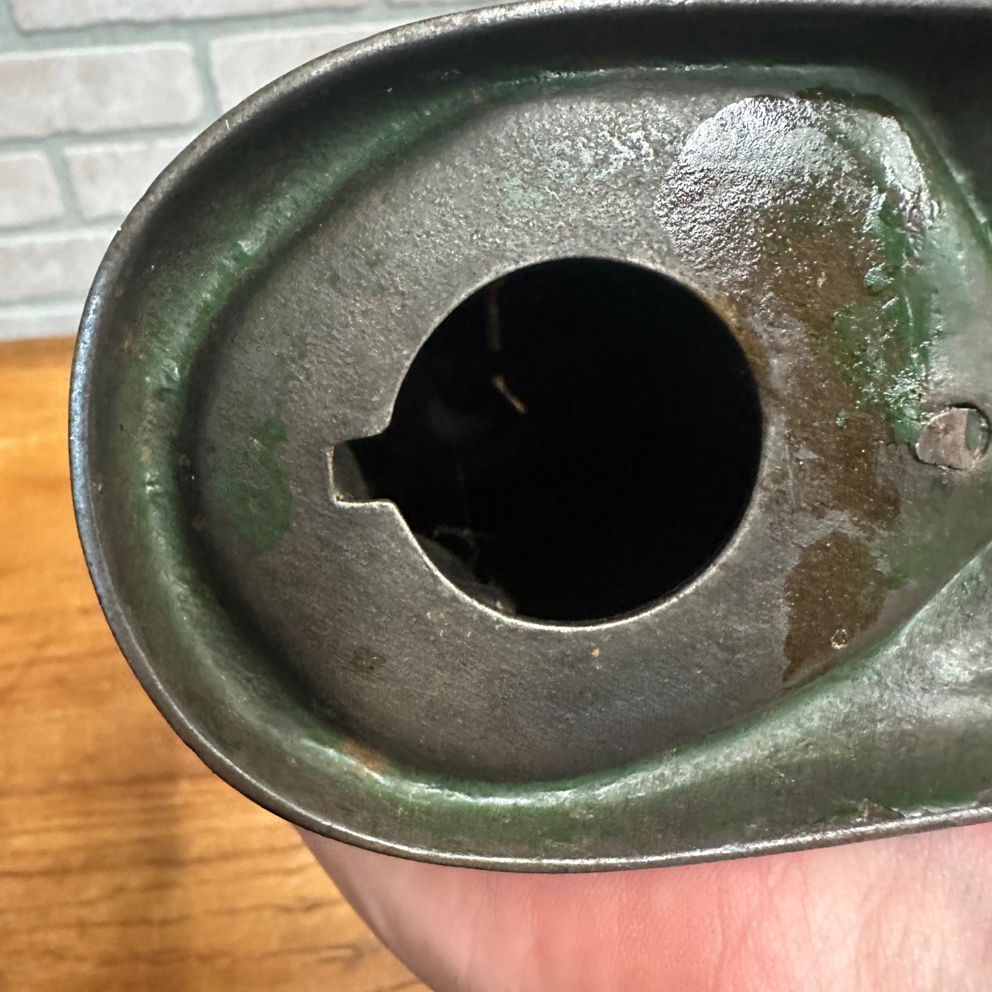 Antique Cast Iron Mechanical Bank J&E Stevens Creedmore Orignal Gold Paint