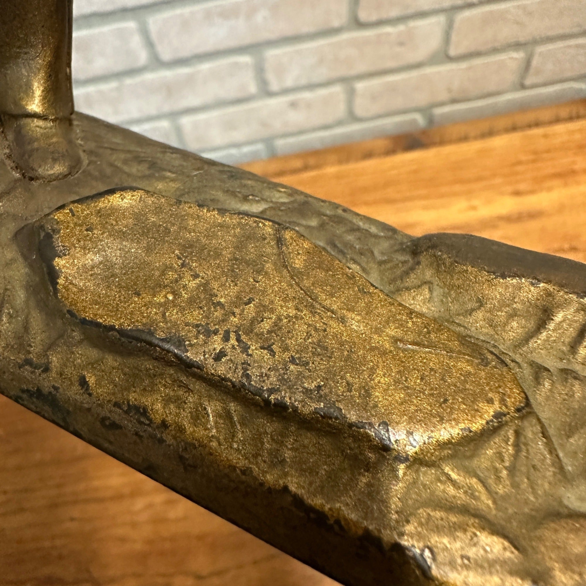 Antique Cast Iron Mechanical Bank J&E Stevens Creedmore Orignal Gold Paint