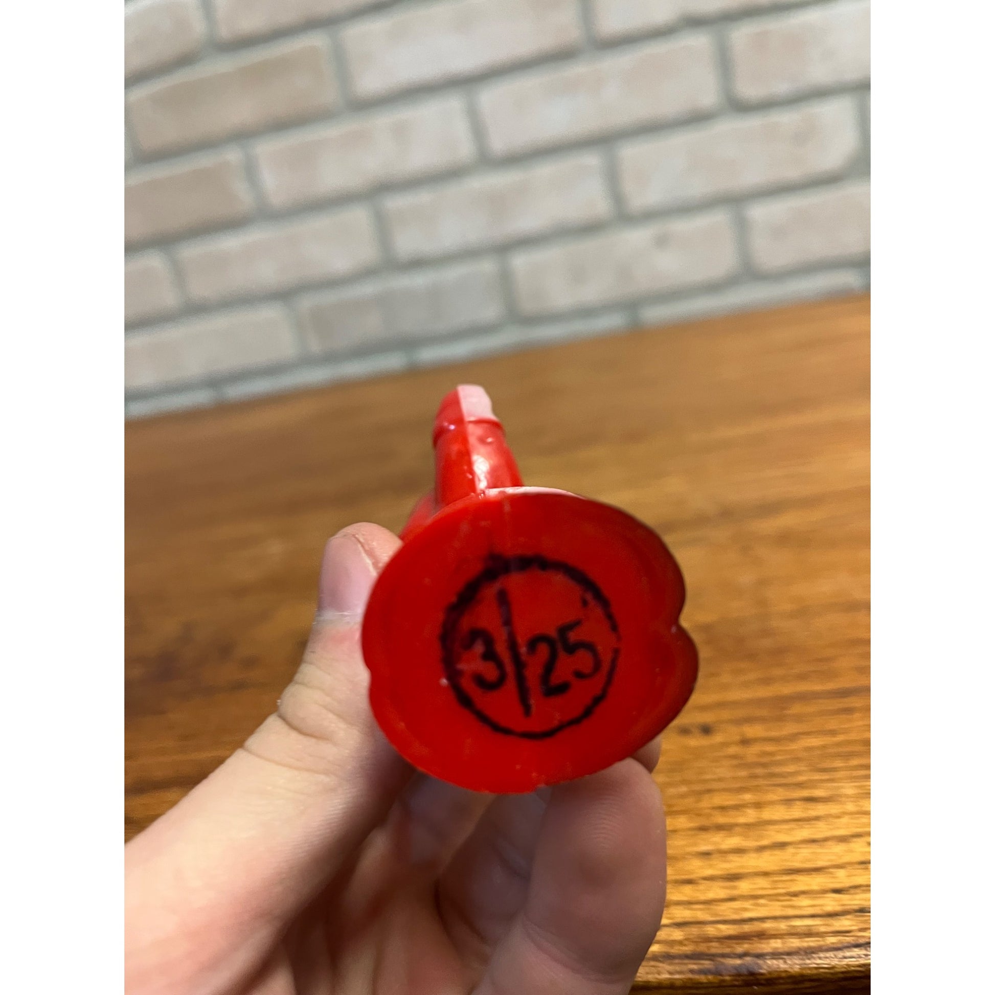 Vintage Christmas Rosbro Red Plastic Santa Claus 1950's Ornament Candy Container