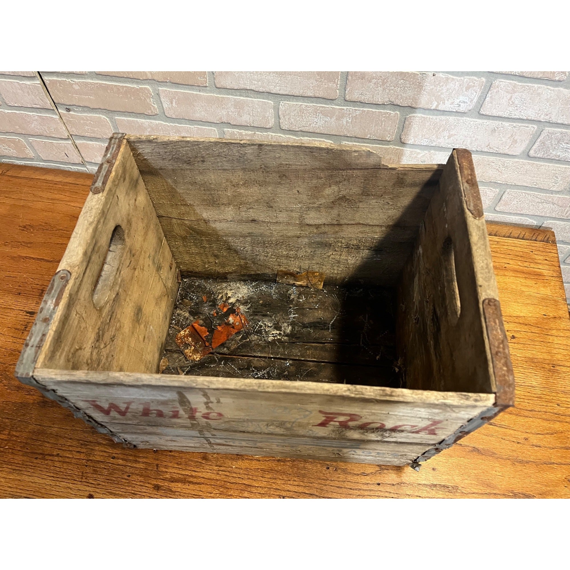 Vintage WHITE ROCK Sparkling Beverages Wood Crate, Soda Water Large Size
