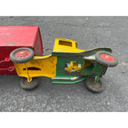 Vintage 1930s Buddy L Express Line Pressed Steel Toy Tandem Trailer Truck