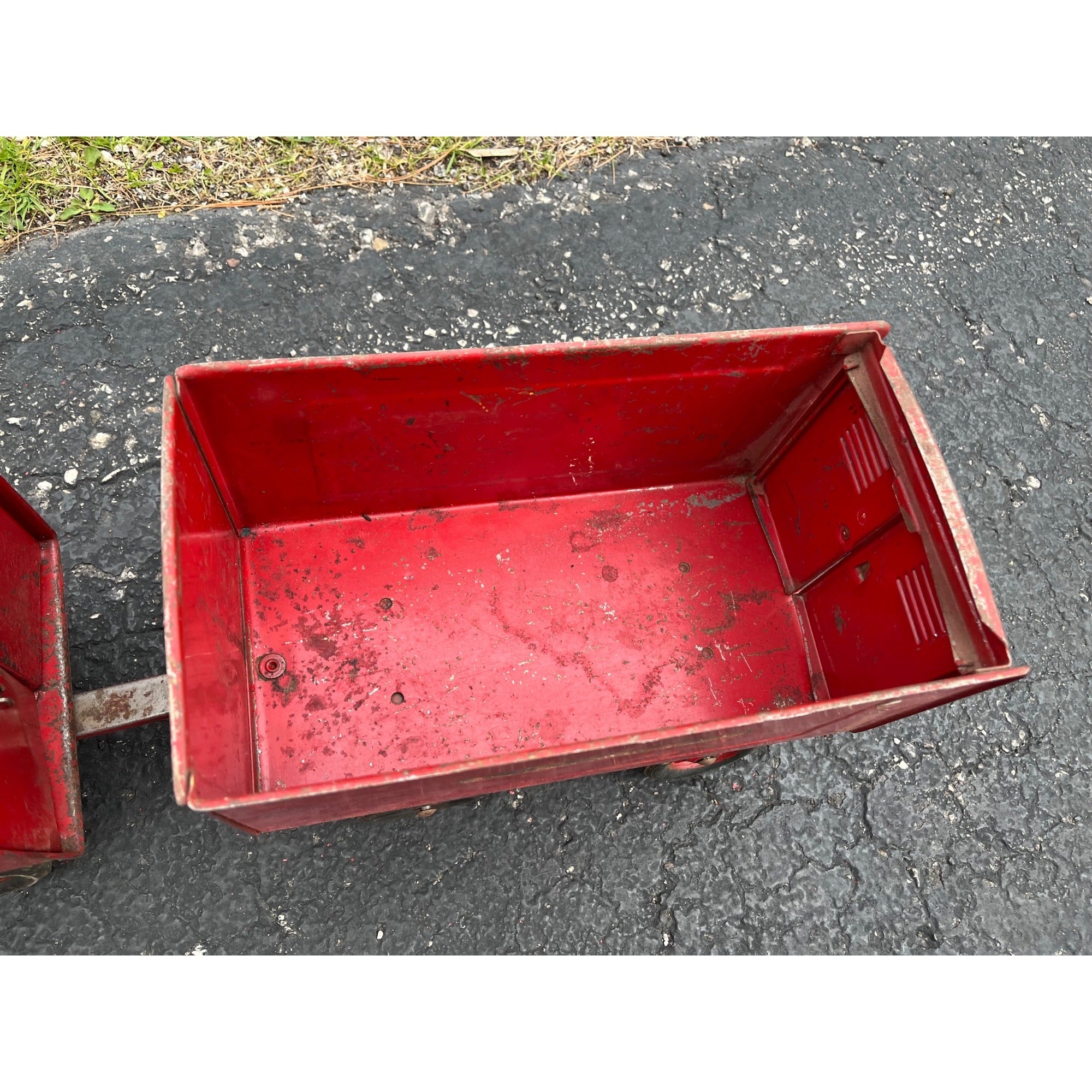 Vintage 1930s Buddy L Express Line Pressed Steel Toy Tandem Trailer Truck