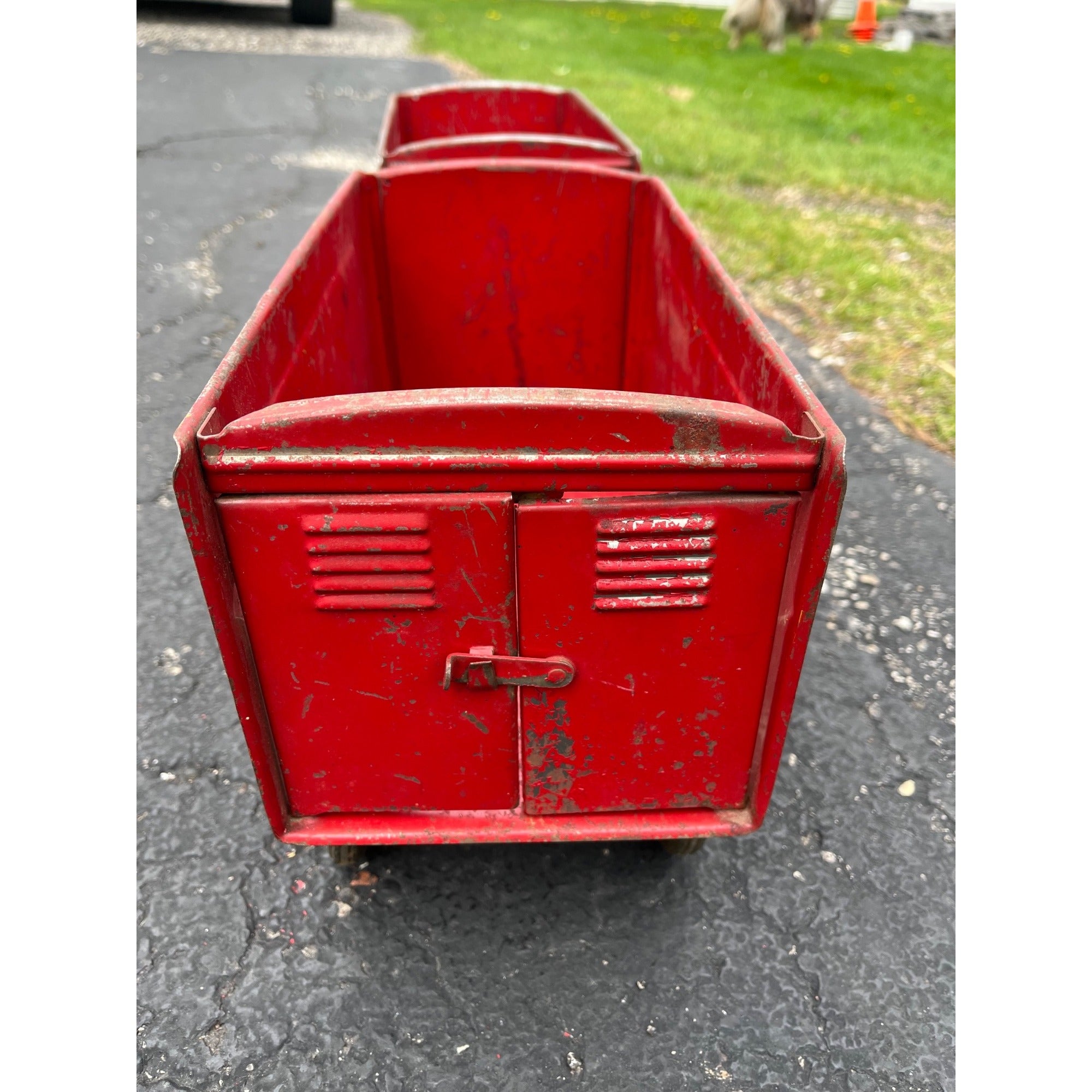 Vintage 1930s Buddy L Express Line Pressed Steel Toy Tandem Trailer Truck