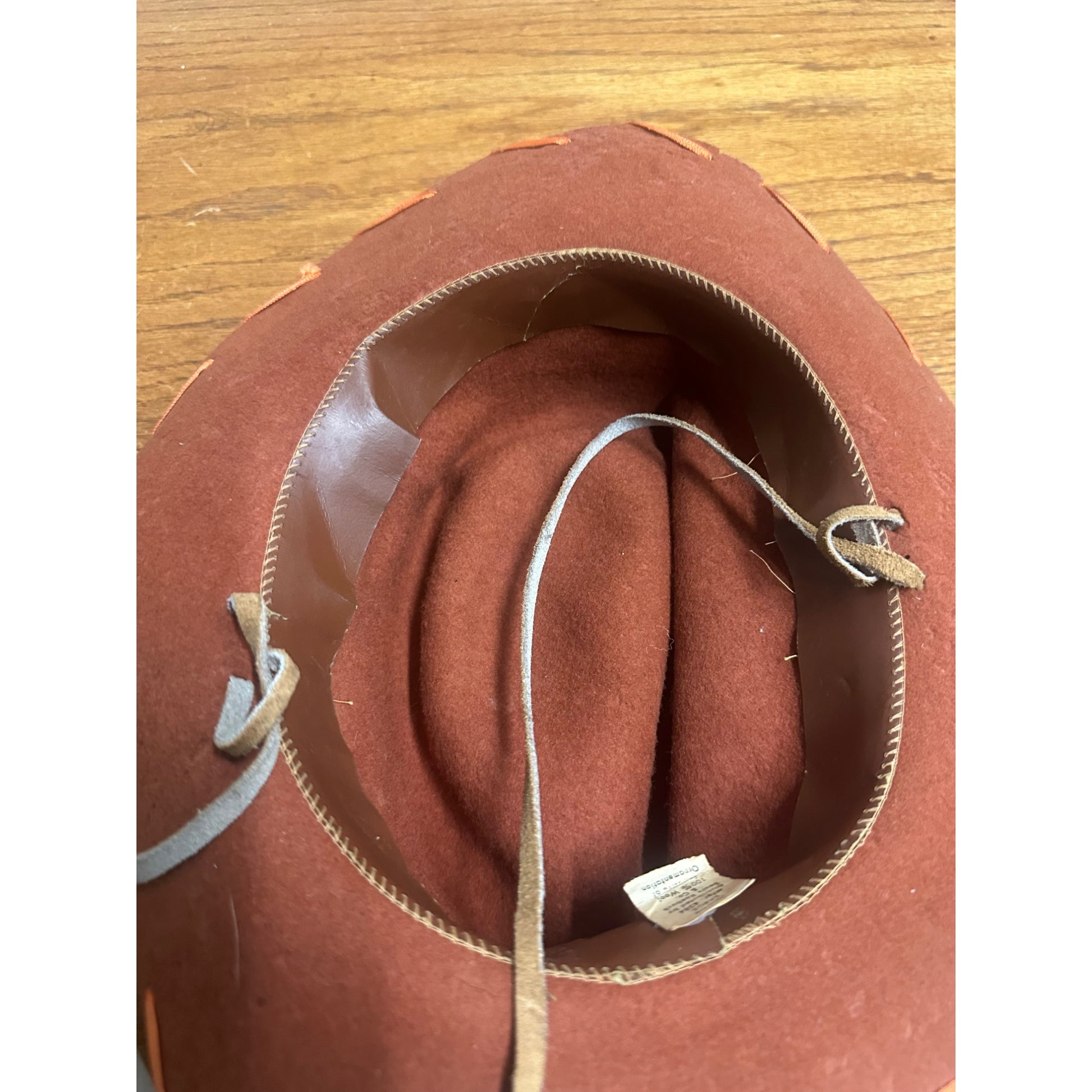 Vintage 1950s Roy Rogers & Trigger Borwn Wool Child's Cowboy Hat