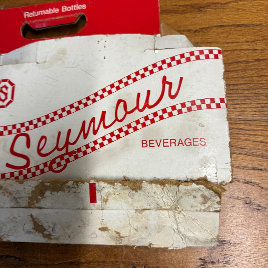 Vintage Seymour Beverages 1960s Bottle Soda Pop Carrier RARE Wisconsin Wis WI