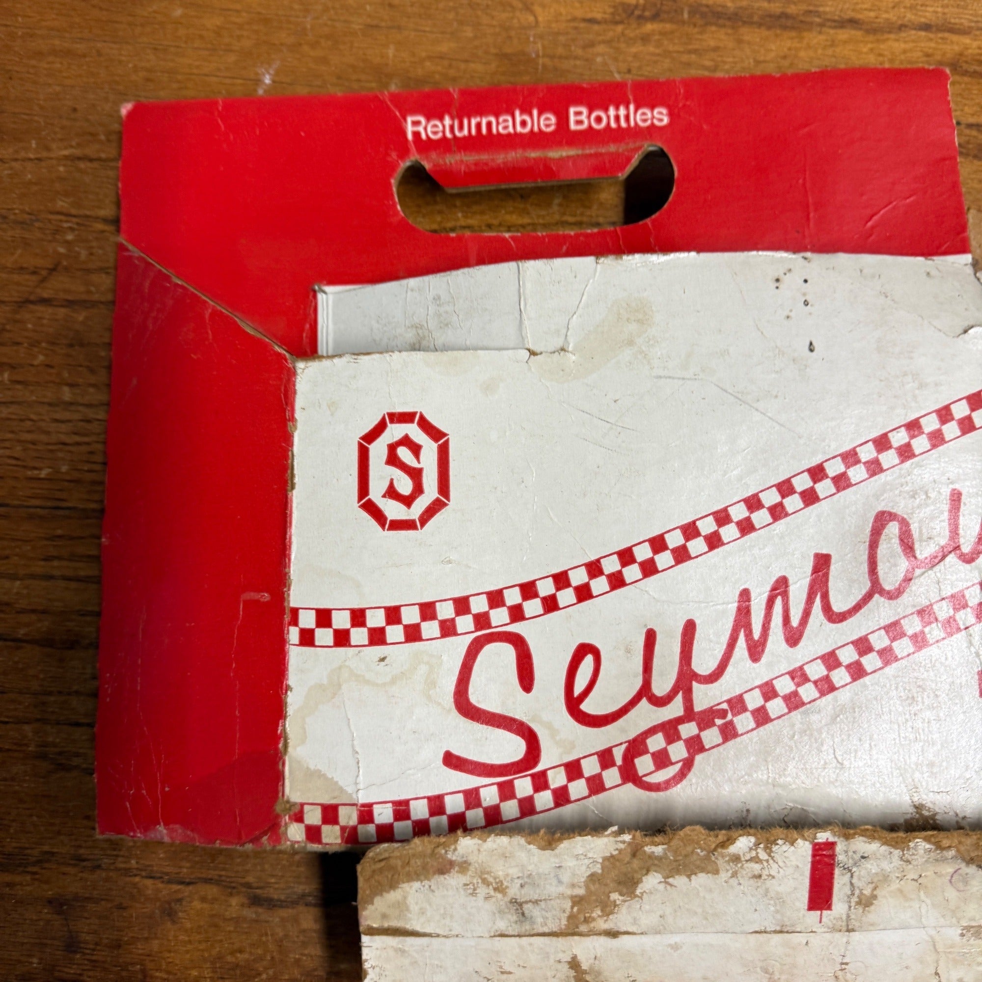 Vintage Seymour Beverages 1960s Bottle Soda Pop Carrier RARE Wisconsin Wis WI