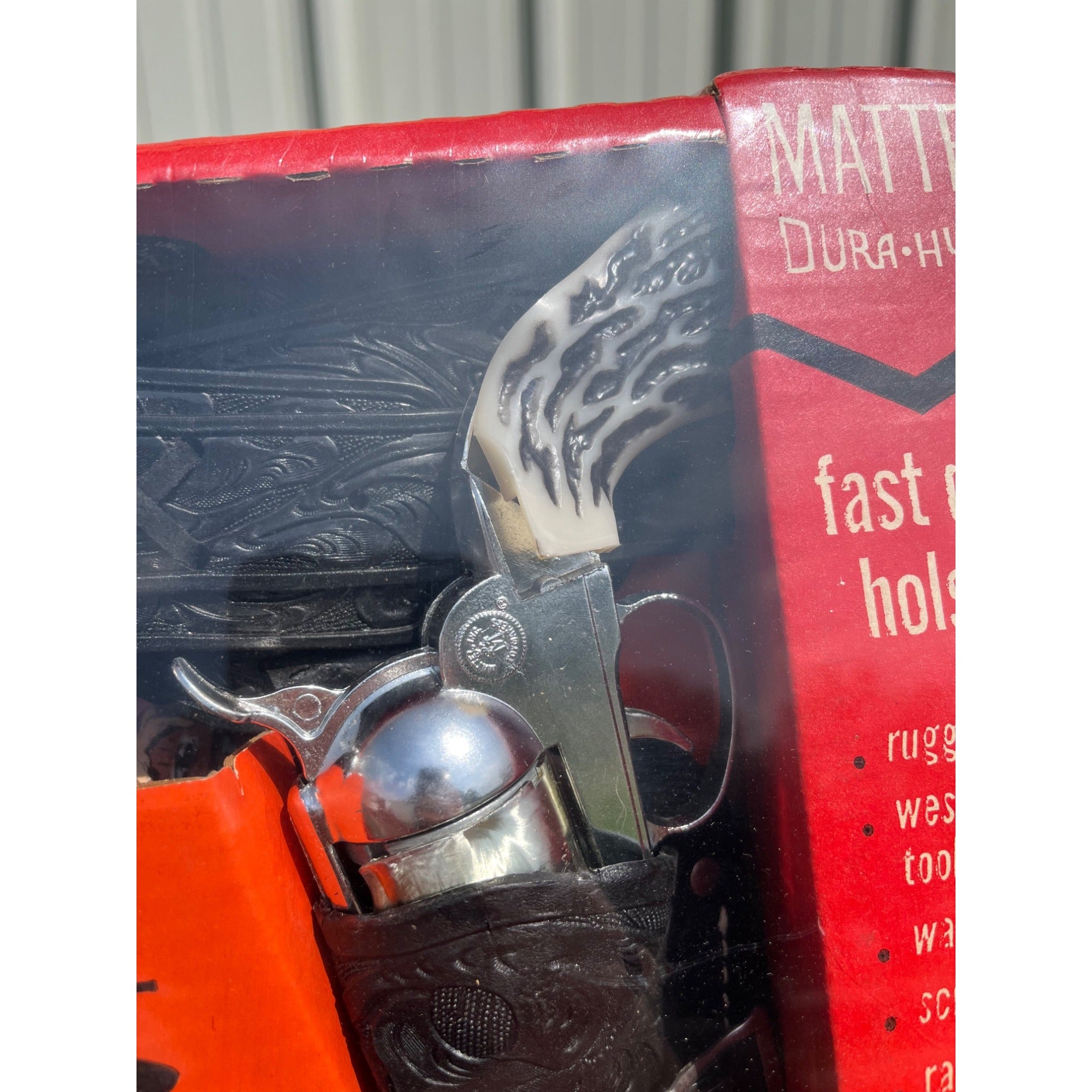RARE 1961 Mattel Shootin Shell Fanner Gunfighter Double Holster Set NEW SEALED BOX