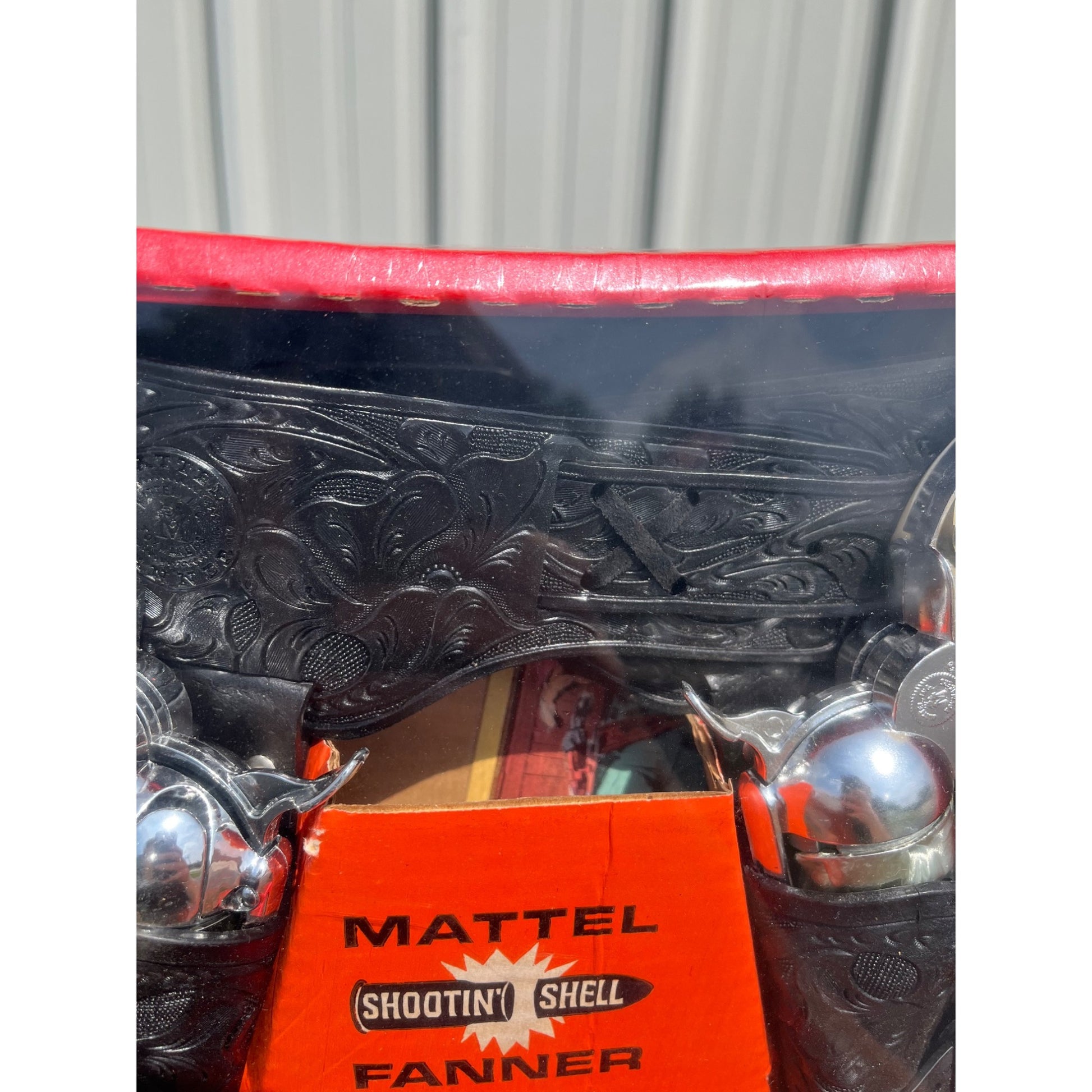 RARE 1961 Mattel Shootin Shell Fanner Gunfighter Double Holster Set NEW SEALED BOX