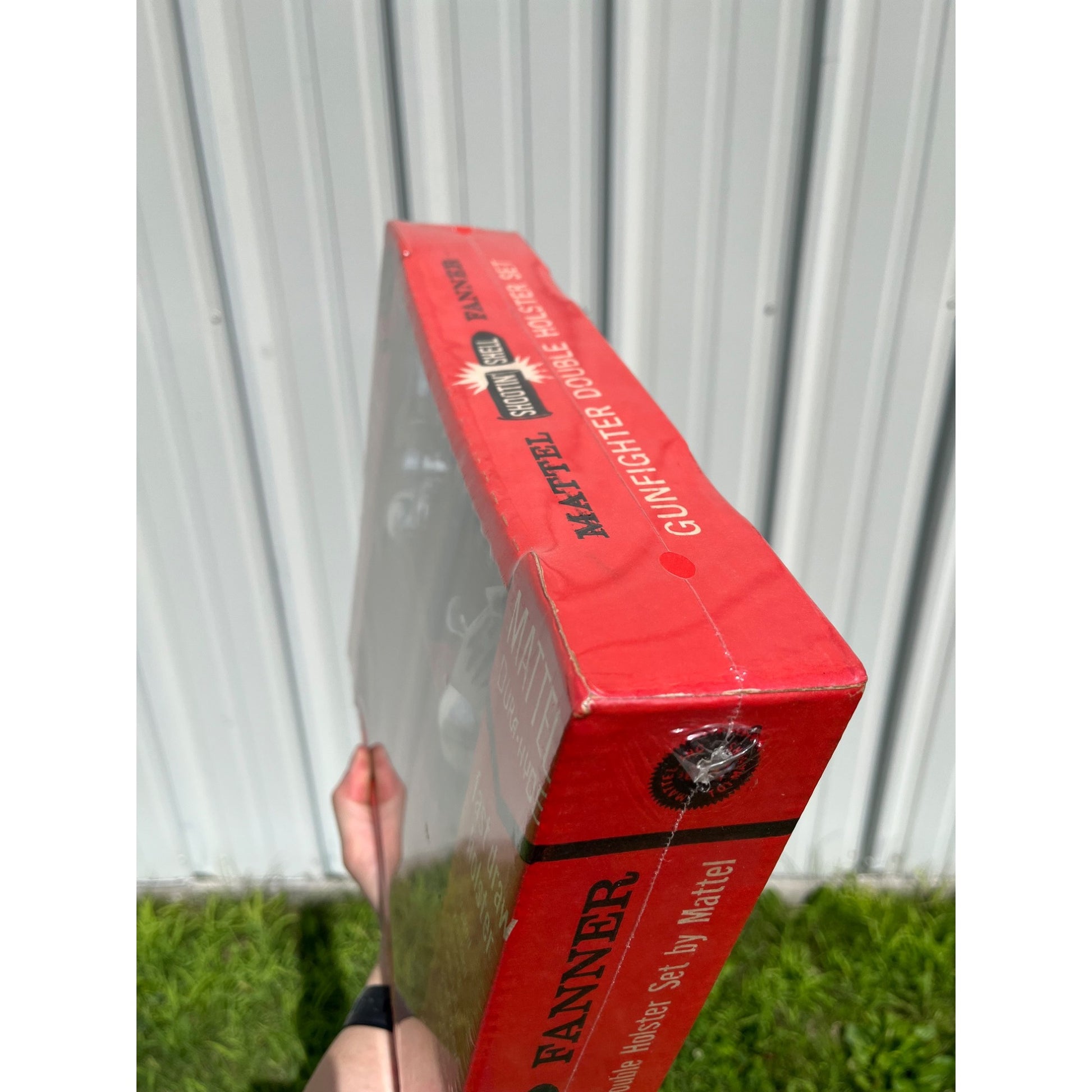 RARE 1961 Mattel Shootin Shell Fanner Gunfighter Double Holster Set NEW SEALED BOX