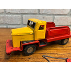 Vintage Japan Modern Toy Two-tone Tow Truck Wrecker Tin Litho Friction - Parts