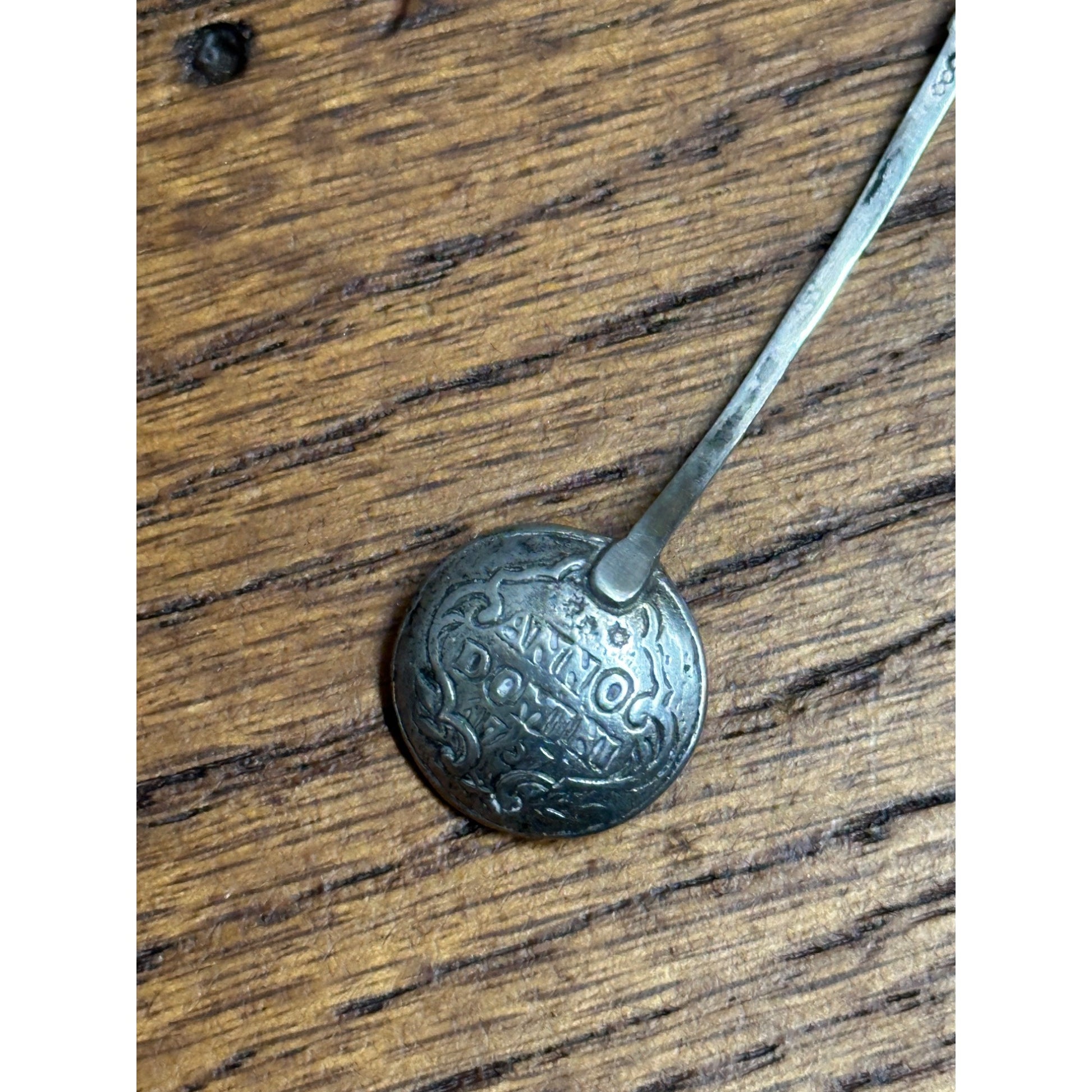 Vintage Imperial Russia 1757 Kopek Coin Sterling Silver Spoon Eagle Bird