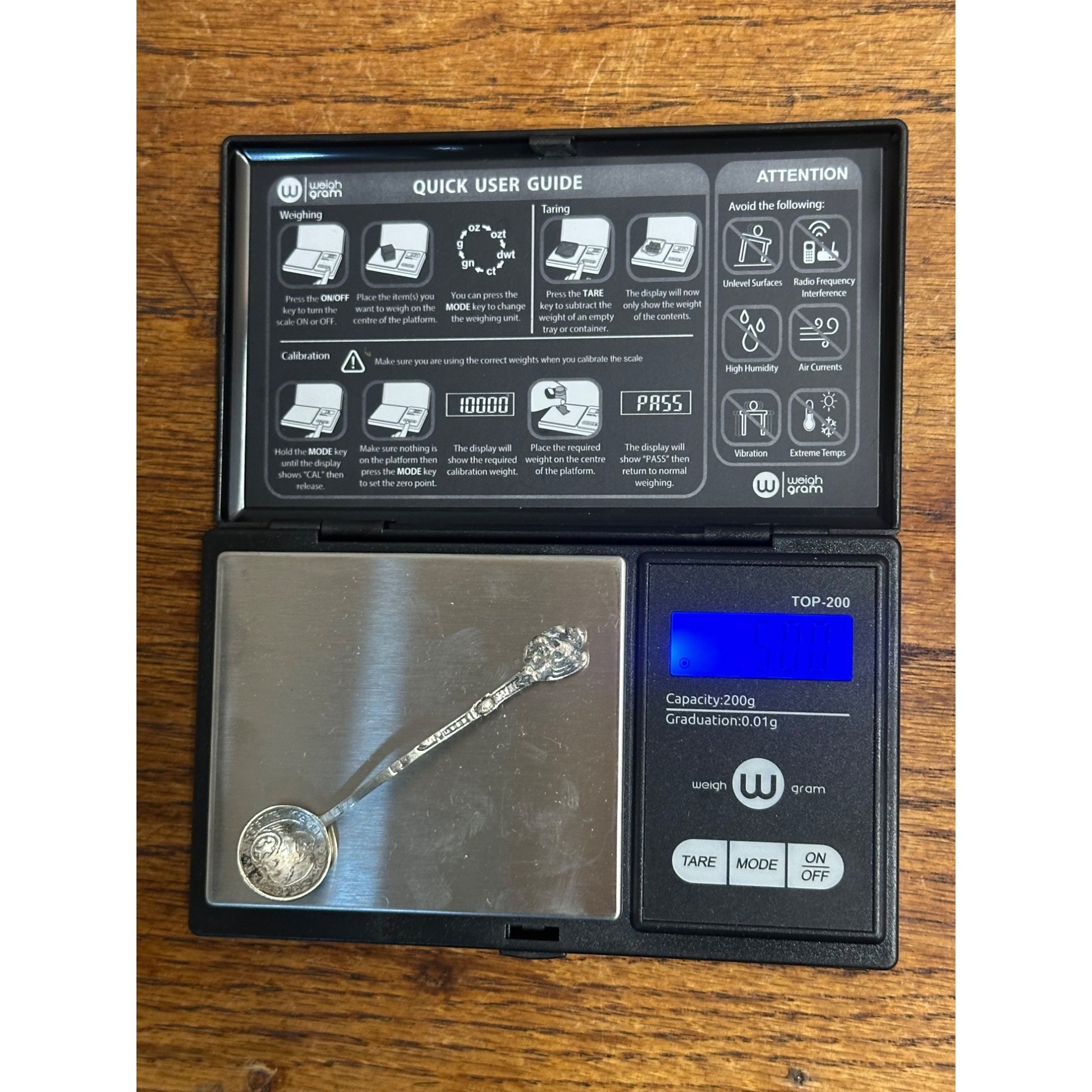Vintage Imperial Russia 1757 Kopek Coin Sterling Silver Spoon Eagle Bird