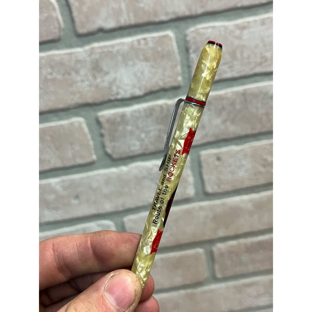 Vintage Rock Island Railroad Route of Rockets Advertising Mechanical Pencil