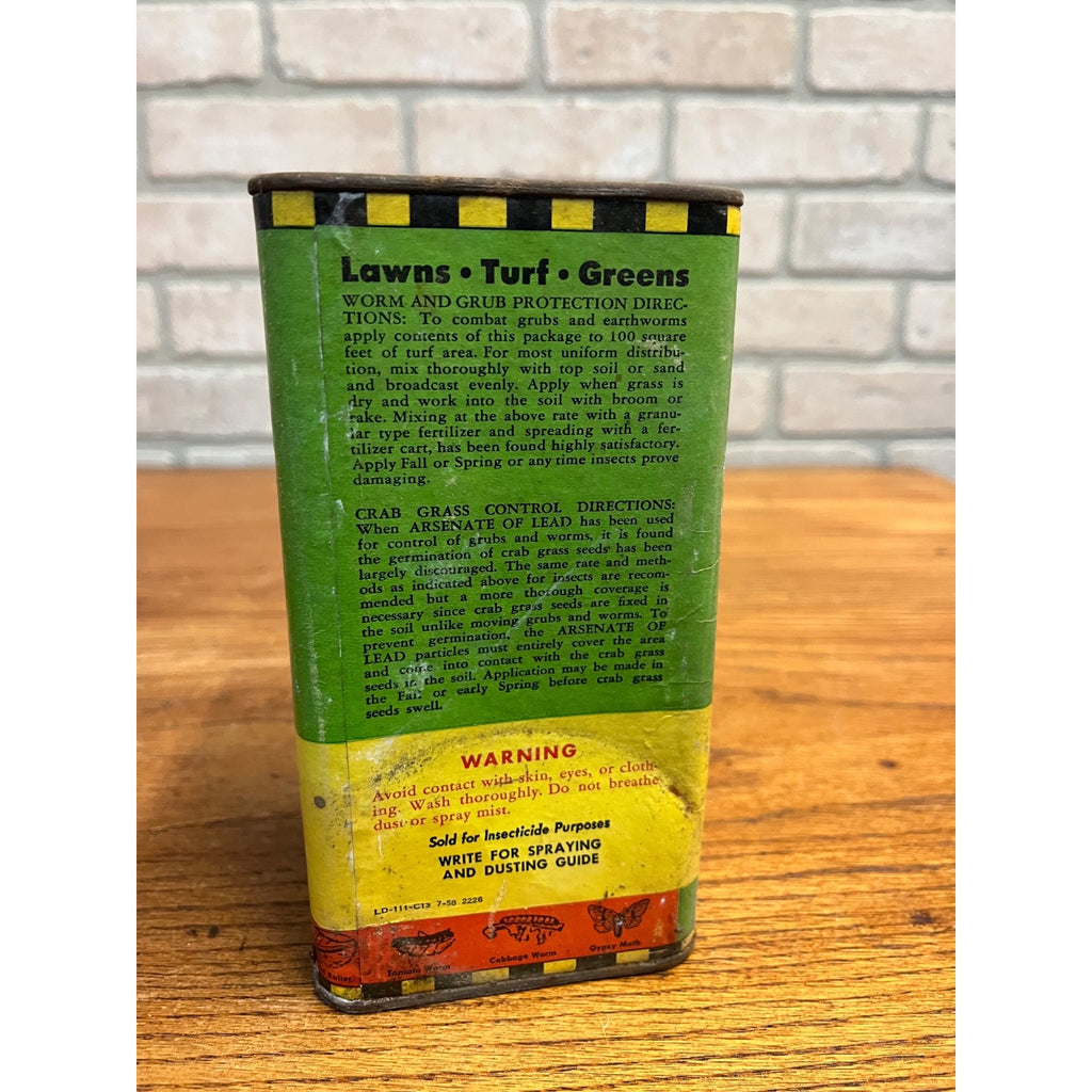 Vintage 1950s ACME Aresenate of Lead Garden Fruit Powder Can Advertising Farm