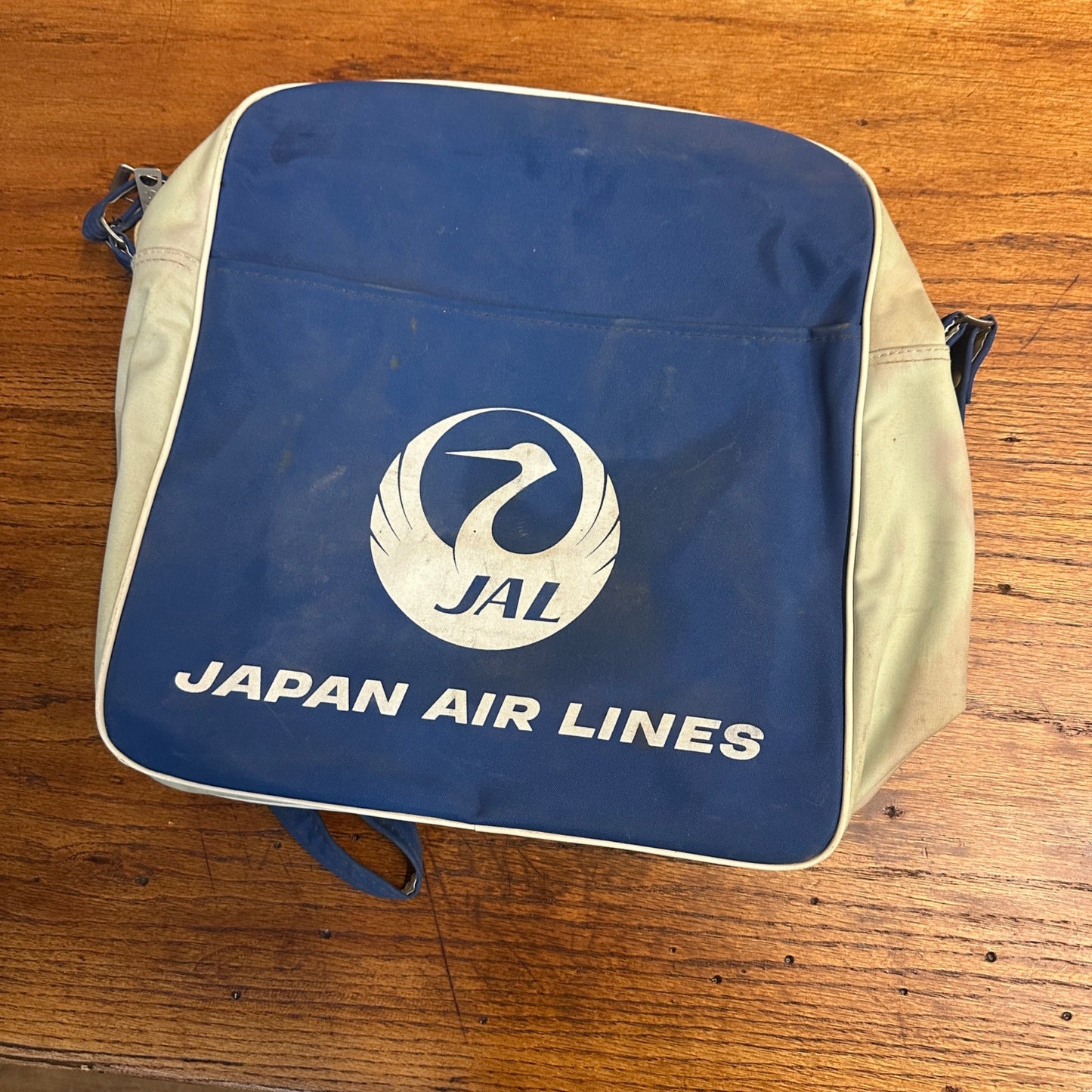 Vintage 1960's Japan Airlines Travel Tote Bag  Used